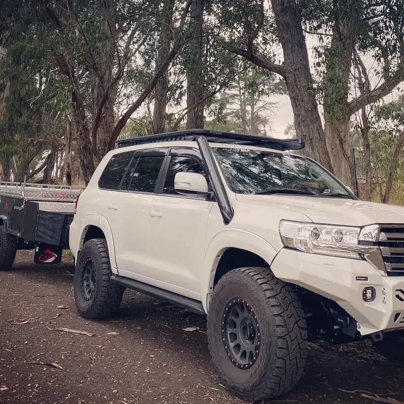 Hitched up and heading off..